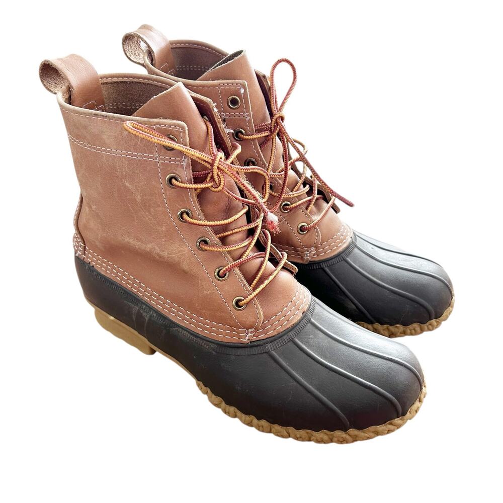 LL Bean Bean Boots Brown Duck Boots Sz 9 Men